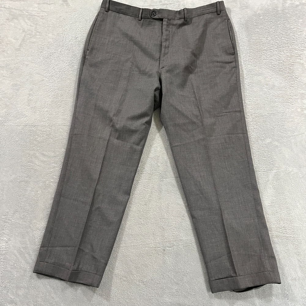 Bachrach Trousers Pants Mens 39x30 * Pleated Wool Cashmere‎ Cuffed Italy Vintage
